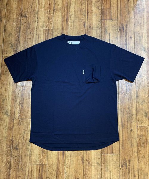 JRD by JARLD（ジェイアールディーバイジャールド）の「天竺変形Vネックダックテイルポケット付き半袖Tシャツ ポケT（Tシャツ/カットソー・メンズ・ブラック/ネイビー/グリーン・S/M/L）」の6枚目の写真