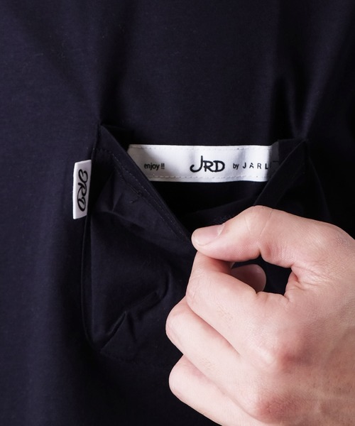 JRD by JARLD（ジェイアールディーバイジャールド）の「天竺変形Vネックダックテイルポケット付き半袖Tシャツ ポケT（Tシャツ/カットソー・メンズ・ブラック/ネイビー/グリーン・S/M/L）」の8枚目の写真