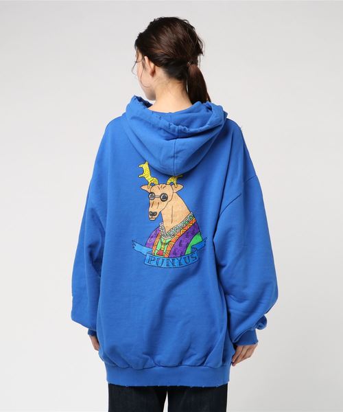 PUNYUS(プニュズ)の「クラッシュELKパーカー(パーカー・レディース・ブルー/パープル/ブラック/オレンジ・3/4)」の6枚目の写真