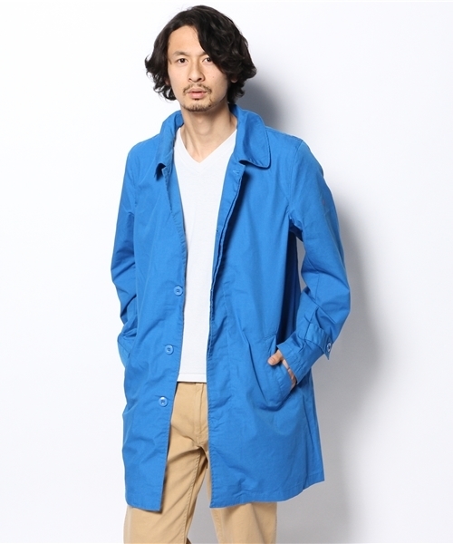 WHO'S WHO gallery(フーズフーギャラリー)の「【WEB限定価格】ポプリンステンカラーコート(ステンカラーコート・メンズ・ネイビー/ブルー/ベージュ/レッド・LARGE/MEDIUM)」の12枚目の写真