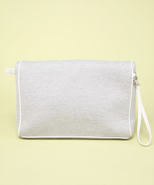 green label relaxing（グリーンレーベルリラクシング）の「GT スウェットロゴクラッチバッグ ◆（クラッチバッグ・レディース・オフホワイト/ライトグレー/ネイビー・フリー）」の9枚目の写真