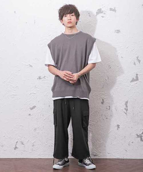 MinoriTY（マイノリティ）の「カーゴポケットワイドパンツ（カーゴパンツ・メンズ・ベージュ/グレー/ベージュ系その他/グレー系その他/ブラック・M/L）」の6枚目の写真