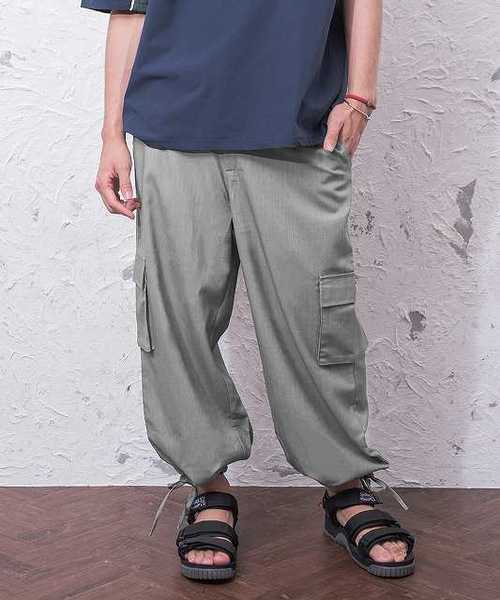 MinoriTY（マイノリティ）の「カーゴポケットワイドパンツ（カーゴパンツ・メンズ・ベージュ/グレー/ベージュ系その他/グレー系その他/ブラック・M/L）」の9枚目の写真