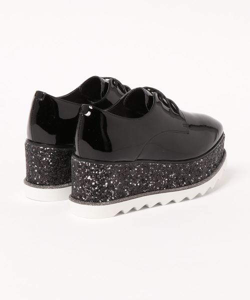 STACCATO（スタッカート）の「グリッタープラットフォームシューズ（ドレスシューズ・レディース・オフホワイト/ライトブラック・24.5cm/22.5cm/23cm/23.5cm/24cm/22cm）」の4枚目の写真