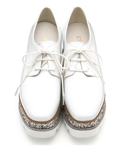 STACCATO（スタッカート）の「グリッタープラットフォームシューズ（ドレスシューズ・レディース・オフホワイト/ライトブラック・24.5cm/22.5cm/23cm/23.5cm/24cm/22cm）」の5枚目の写真