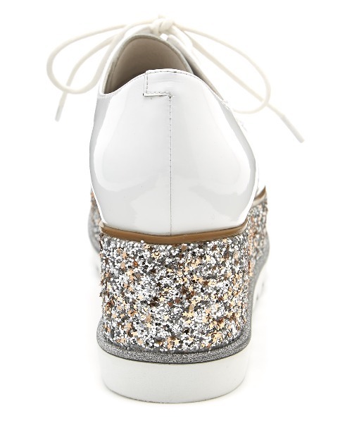 STACCATO（スタッカート）の「グリッタープラットフォームシューズ（ドレスシューズ・レディース・オフホワイト/ライトブラック・24.5cm/22.5cm/23cm/23.5cm/24cm/22cm）」の7枚目の写真