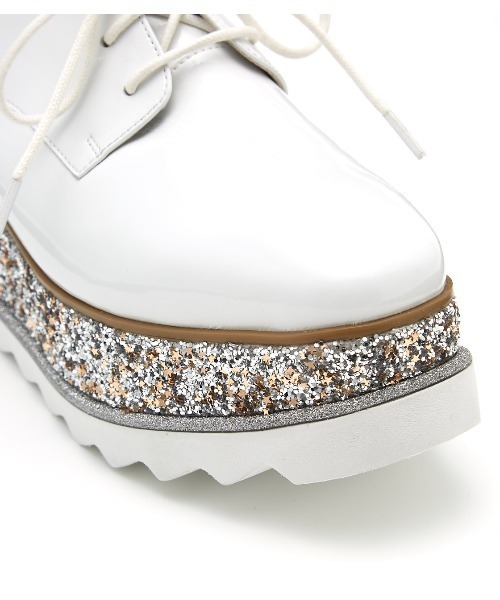 STACCATO（スタッカート）の「グリッタープラットフォームシューズ（ドレスシューズ・レディース・オフホワイト/ライトブラック・24.5cm/22.5cm/23cm/23.5cm/24cm/22cm）」の9枚目の写真