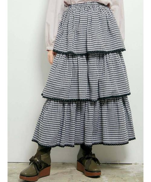 merry jenny(メリージェニー)の「リボンプラットフォームブーツ(ブーツ・レディース・ブラック/オリーブ・MEDIUM/LARGE)」の4枚目の写真