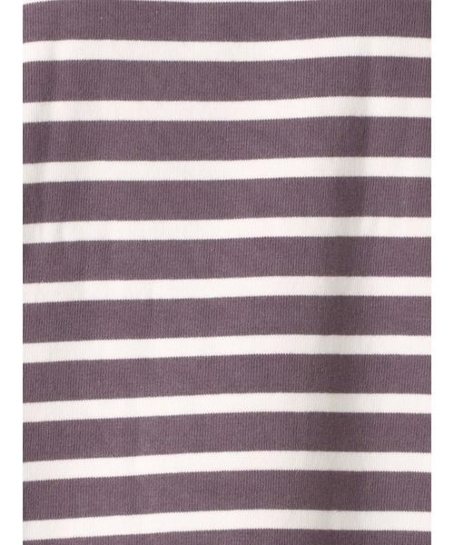 Ungrid（アングリッド）の「サイドスリットボーダーロングスリーブTee（Tシャツ/カットソー・レディース・ダークブラウン/パープル/ボルドー/オフホワイト・FREE）」の22枚目の写真