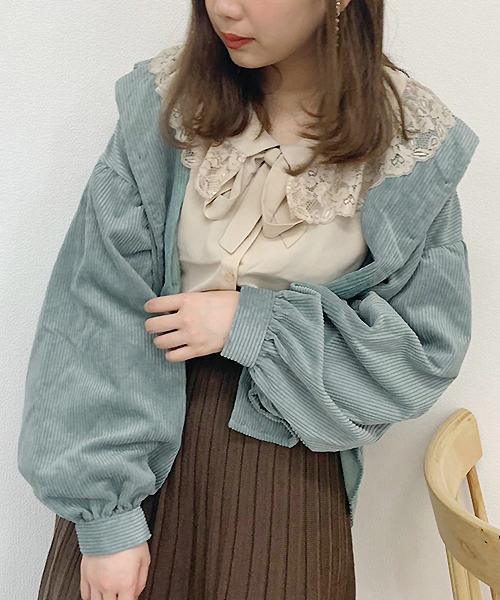 apres jour(アプレジュール)の「コーデュロイ袖ボリュームブラウス【ZOZOTOWN限定アイテム】(シャツ/ブラウス・レディース・ライトグリーン/モカ/ラベンダー/ライトベージュ・フリー)」の9枚目の写真