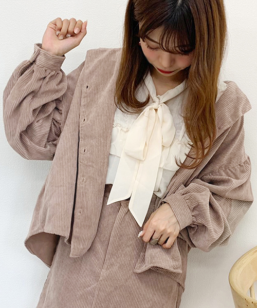 apres jour(アプレジュール)の「コーデュロイ袖ボリュームブラウス【ZOZOTOWN限定アイテム】(シャツ/ブラウス・レディース・ライトグリーン/モカ/ラベンダー/ライトベージュ・フリー)」の20枚目の写真