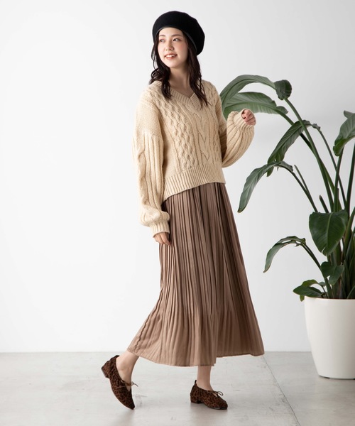 WEGO（ウィゴー）の「WEGO/ロービングバックリボンセーター（ニット/セーター・レディース・杢グレー/ライトベージュ/ダークベージュ/カーキ・FREE）」の6枚目の写真