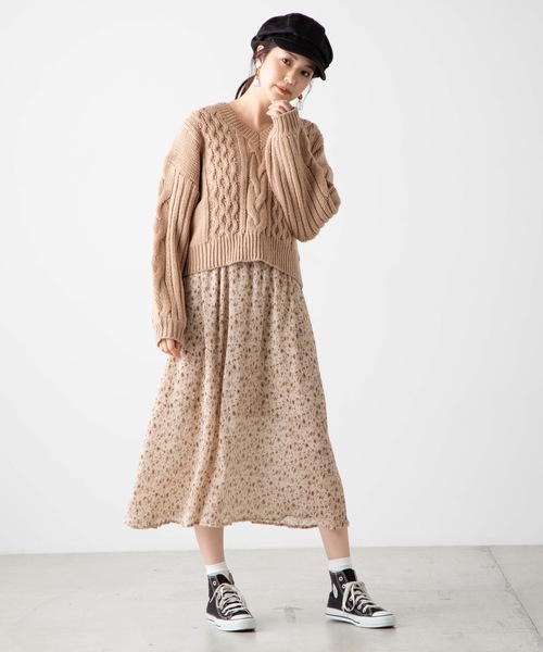 WEGO（ウィゴー）の「WEGO/ロービングバックリボンセーター（ニット/セーター・レディース・杢グレー/ライトベージュ/ダークベージュ/カーキ・FREE）」の13枚目の写真