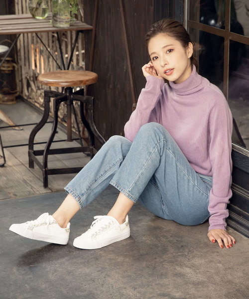 KOBE LETTUCE（コウベレタス）の「ローテクローカットスニーカー（スニーカー・レディース・ライトグレー/ブラック/モカ/レオパード/ライトベージュ/パイソン・LL/S/M/L）」の11枚目の写真