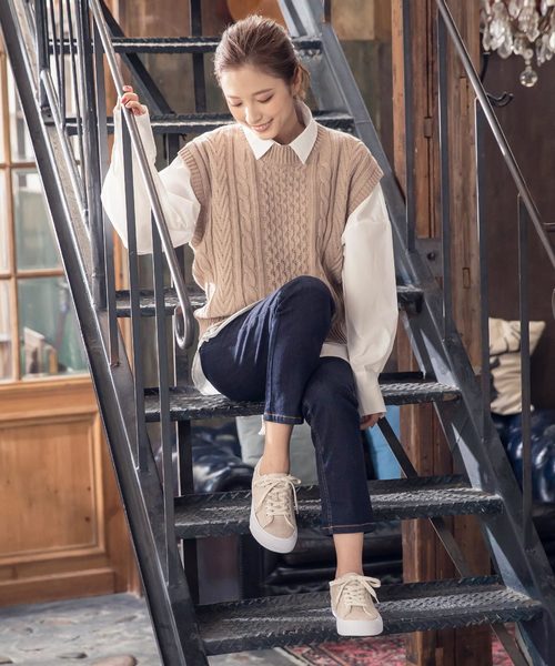 KOBE LETTUCE（コウベレタス）の「ローテクローカットスニーカー（スニーカー・レディース・ライトグレー/ブラック/モカ/レオパード/ライトベージュ/パイソン・LL/S/M/L）」の18枚目の写真