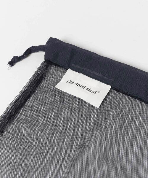 SMELLY（スメリー）の「she said that キンチャクバッグ∴（ポーチ・レディース・ベージュ/ネイビー/オフホワイト/ボルドー・-）」の15枚目の写真