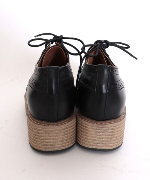 archives（アルシーヴ）の「厚底レースアップ（その他シューズ・レディース・ブラック/ベージュ・MEDIUM/LARGE）」の5枚目の写真