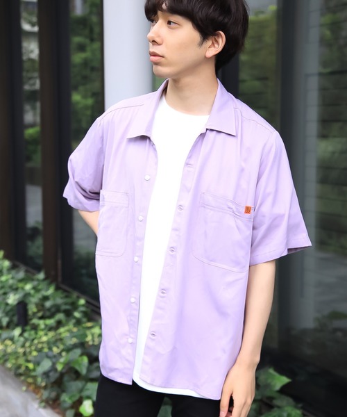 UNIVERSAL OVERALL(ユニバーサルオーバーオール)の「【UNIVERSAL OVERALL】 OPEN COLLAR SHIRTS(シャツ/ブラウス・メンズ・ホワイト/グレー/グリーン/マスタード/ブラック/ベージュ/ラベンダー/オレンジ・MEDIUM/LARGE)」の6枚目の写真