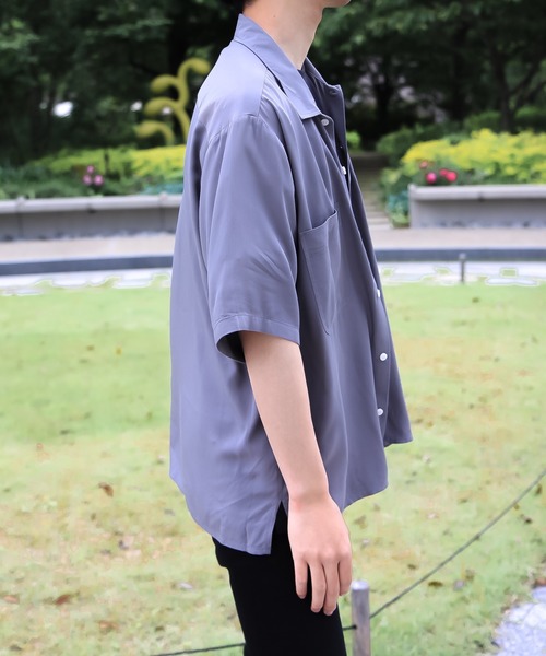 UNIVERSAL OVERALL(ユニバーサルオーバーオール)の「【UNIVERSAL OVERALL】 OPEN COLLAR SHIRTS(シャツ/ブラウス・メンズ・ホワイト/グレー/グリーン/マスタード/ブラック/ベージュ/ラベンダー/オレンジ・MEDIUM/LARGE)」の18枚目の写真