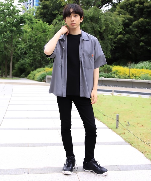 UNIVERSAL OVERALL(ユニバーサルオーバーオール)の「【UNIVERSAL OVERALL】 OPEN COLLAR SHIRTS(シャツ/ブラウス・メンズ・ホワイト/グレー/グリーン/マスタード/ブラック/ベージュ/ラベンダー/オレンジ・MEDIUM/LARGE)」の21枚目の写真