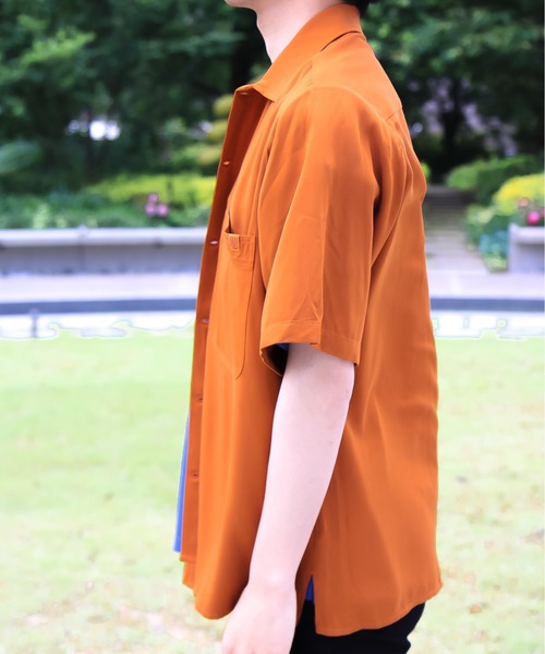 UNIVERSAL OVERALL(ユニバーサルオーバーオール)の「【UNIVERSAL OVERALL】 OPEN COLLAR SHIRTS(シャツ/ブラウス・メンズ・ホワイト/グレー/グリーン/マスタード/ブラック/ベージュ/ラベンダー/オレンジ・MEDIUM/LARGE)」の16枚目の写真