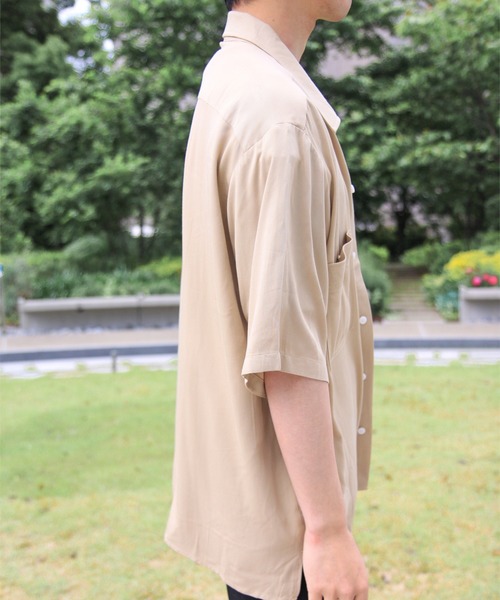 UNIVERSAL OVERALL(ユニバーサルオーバーオール)の「【UNIVERSAL OVERALL】 OPEN COLLAR SHIRTS(シャツ/ブラウス・メンズ・ホワイト/グレー/グリーン/マスタード/ブラック/ベージュ/ラベンダー/オレンジ・MEDIUM/LARGE)」の11枚目の写真