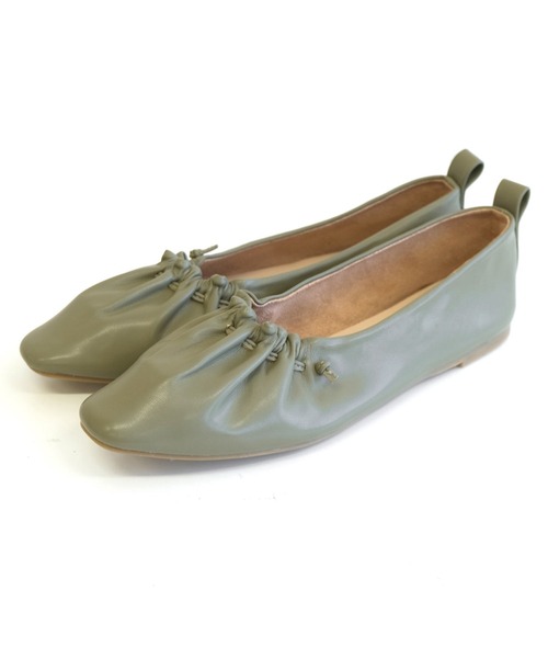 AmiAmi（アミアミ）の「ギャザーストリングフラットシューズ（パンプス・レディース・ブラック/ベージュ/ブラウン/アイボリー/シャンパン/ナチュラル/キナリ/オリーブ・LL/S/M/L）」の19枚目の写真