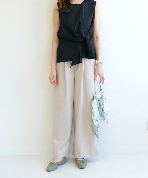 AmiAmi（アミアミ）の「ギャザーストリングフラットシューズ（パンプス・レディース・ブラック/ベージュ/ブラウン/アイボリー/シャンパン/ナチュラル/キナリ/オリーブ・LL/S/M/L）」の11枚目の写真