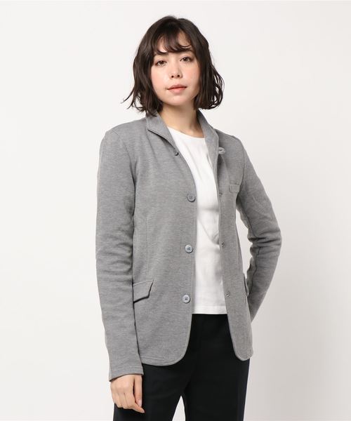 B.I.D.(ビーアイディー)の「カルゼイタリアンカラーJK(テーラードジャケット・レディース・ブラック/ネイビー/杢グレー/チャコールグレー・MEDIUM/LARGE/X-LARGE)」の3枚目の写真