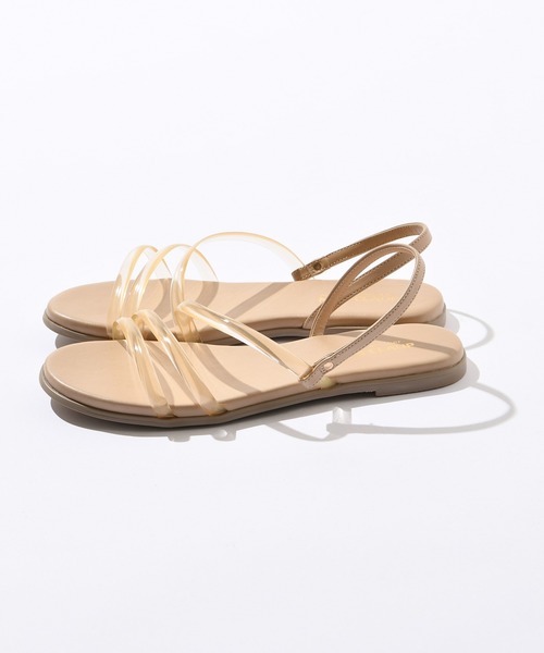 one after another NICE CLAUP（ワンアフターアナザーナイスクラップ）の「フラットクリアサンダル（サンダル・レディース・ホワイト/ベージュ/その他・SMALL/MEDIUM/LARGE）」の6枚目の写真