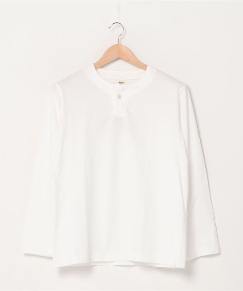 Jackman(ジャックマン)の「USA Cotton Henleyneck L/S T-Shirt(Tシャツ/カットソー・メンズ・ホワイト/ライトブラウン/キナリ/シルバーグレー/ブラック/グレイッシュブルー/ライトグレー/ライトイエロー/スミクロ/ダークネイビー/ダークブラウン/ダークカーキ/サックスブルー/オフホワイト・SMALL/MEDIUM/LARGE/X-LARGE)」の2枚目の写真