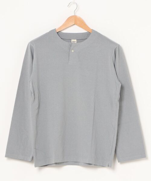 Jackman(ジャックマン)の「USA Cotton Henleyneck L/S T-Shirt(Tシャツ/カットソー・メンズ・ホワイト/ライトブラウン/キナリ/シルバーグレー/ブラック/グレイッシュブルー/ライトグレー/ライトイエロー/スミクロ/ダークネイビー/ダークブラウン/ダークカーキ/サックスブルー/オフホワイト・SMALL/MEDIUM/LARGE/X-LARGE)」の8枚目の写真