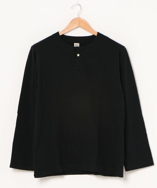 Jackman(ジャックマン)の「USA Cotton Henleyneck L/S T-Shirt(Tシャツ/カットソー・メンズ・ホワイト/ライトブラウン/キナリ/シルバーグレー/ブラック/グレイッシュブルー/ライトグレー/ライトイエロー/スミクロ/ダークネイビー/ダークブラウン/ダークカーキ/サックスブルー/オフホワイト・SMALL/MEDIUM/LARGE/X-LARGE)」の5枚目の写真