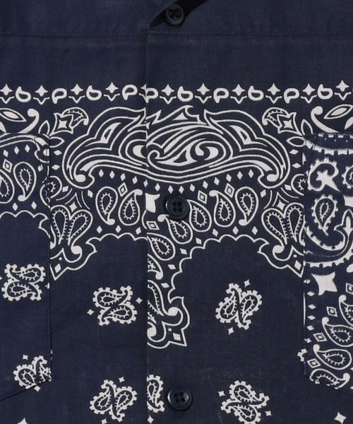 BEDWIN（ベドウィン）の「＜BEDWIN（ベドウィン）＞ BANDANA MONK/シャツ（シャツ/ブラウス・メンズ・ブラック/ネイビー・3/4/2）」の4枚目の写真