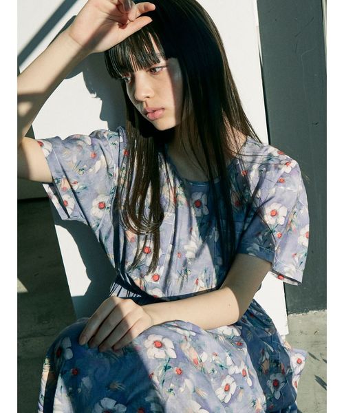 merry jenny（メリージェニー）の「flower paintロングワンピース（ワンピース・レディース・グリーン/パープル・FREE）」の12枚目の写真