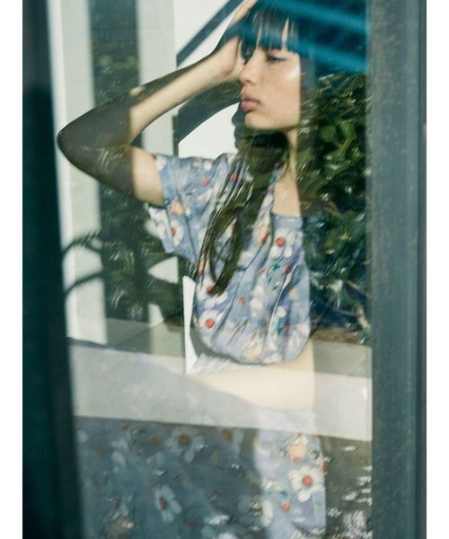 merry jenny（メリージェニー）の「flower paintロングワンピース（ワンピース・レディース・グリーン/パープル・FREE）」の6枚目の写真