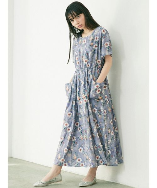 merry jenny（メリージェニー）の「flower paintロングワンピース（ワンピース・レディース・グリーン/パープル・FREE）」の15枚目の写真