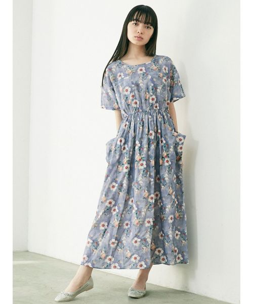 merry jenny（メリージェニー）の「flower paintロングワンピース（ワンピース・レディース・グリーン/パープル・FREE）」の20枚目の写真