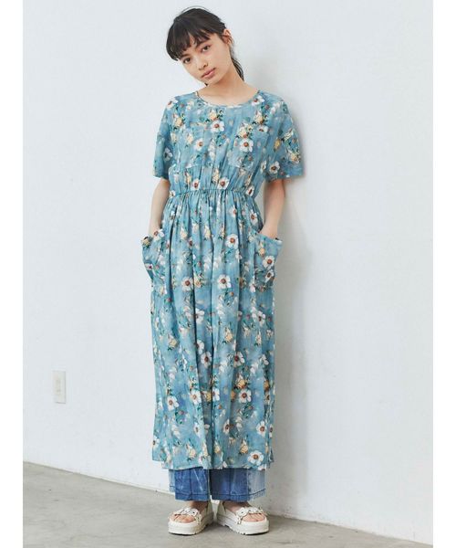 merry jenny（メリージェニー）の「flower paintロングワンピース（ワンピース・レディース・グリーン/パープル・FREE）」の10枚目の写真