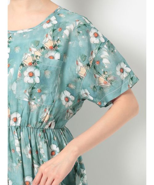 merry jenny（メリージェニー）の「flower paintロングワンピース（ワンピース・レディース・グリーン/パープル・FREE）」の5枚目の写真