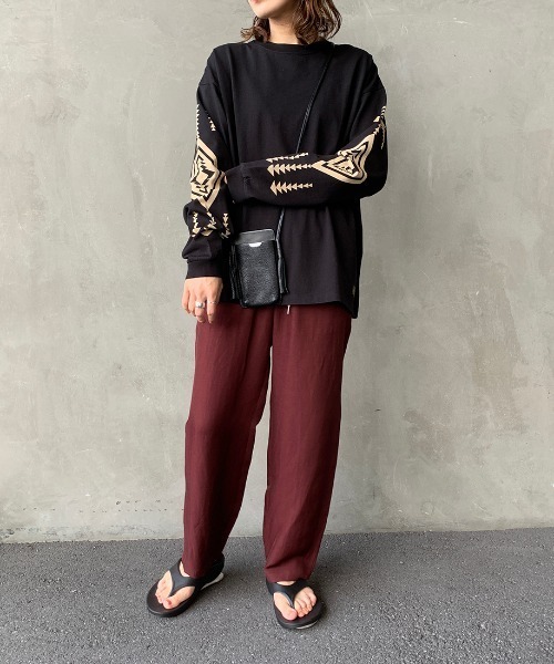 PENDLETON（ペンドルトン）の「[PENDLETON/ペンドルトン] 別注 バックハーディングプリントロングスリーブTシャツ（Tシャツ/カットソー・レディース・ホワイト/ブラック/ベージュ/グレー・M/L/S/XL）」の13枚目の写真