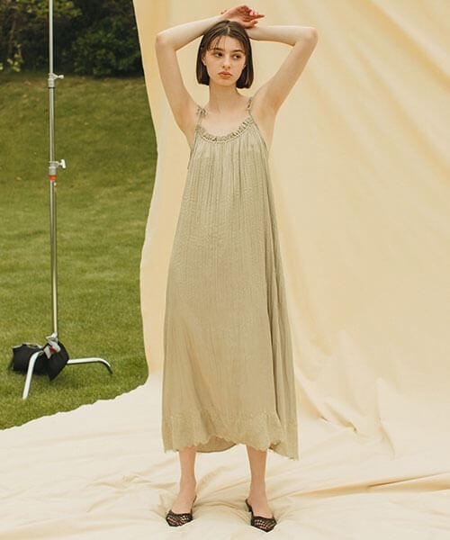 セール ワッシャープリーツオープンバックワンピース ワンピース Eimy Istoire エイミーイストワール のファッション通販 Zozotown