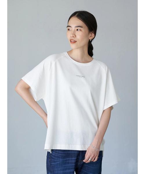 AMERICAN HOLIC（アメリカンホリック）の「ラグランロゴカット半袖プルオーバー　＊（Tシャツ/カットソー・レディース・チャコールグレー/ライトグレー/ブラック/オフホワイト・FREE）」の19枚目の写真