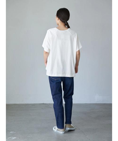 AMERICAN HOLIC（アメリカンホリック）の「ラグランロゴカット半袖プルオーバー　＊（Tシャツ/カットソー・レディース・チャコールグレー/ライトグレー/ブラック/オフホワイト・FREE）」の12枚目の写真