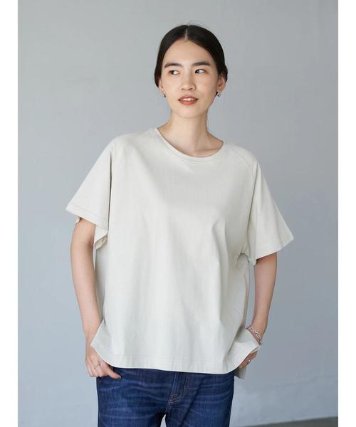 AMERICAN HOLIC（アメリカンホリック）の「ラグランロゴカット半袖プルオーバー　＊（Tシャツ/カットソー・レディース・チャコールグレー/ライトグレー/ブラック/オフホワイト・FREE）」の11枚目の写真