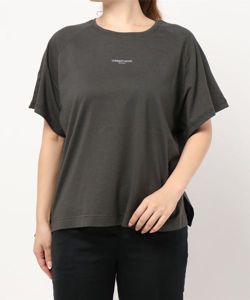 AMERICAN HOLIC（アメリカンホリック）の「ラグランロゴカット半袖プルオーバー　＊（Tシャツ/カットソー・レディース・チャコールグレー/ライトグレー/ブラック/オフホワイト・FREE）」の21枚目の写真