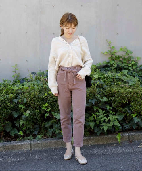 flower（フラワー）の「ボタンニットトップ（ニット/セーター・レディース・グレー/アイボリー・FREE）」の11枚目の写真