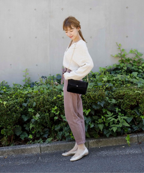 flower（フラワー）の「ボタンニットトップ（ニット/セーター・レディース・グレー/アイボリー・FREE）」の13枚目の写真