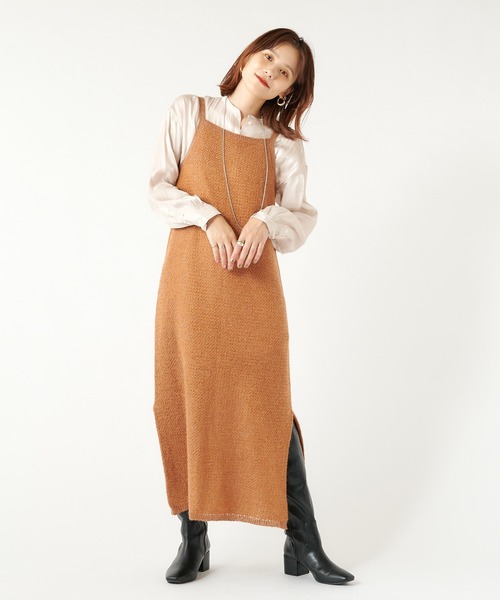 ラメモヘヤワンピース ワンピース Omekashi オメカシ のファッション