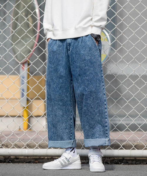 【セール】【neos -addictive design-】ワイドシルエット バルーン デニムパンツ（デニムパンツ）｜neos（ネオス）
